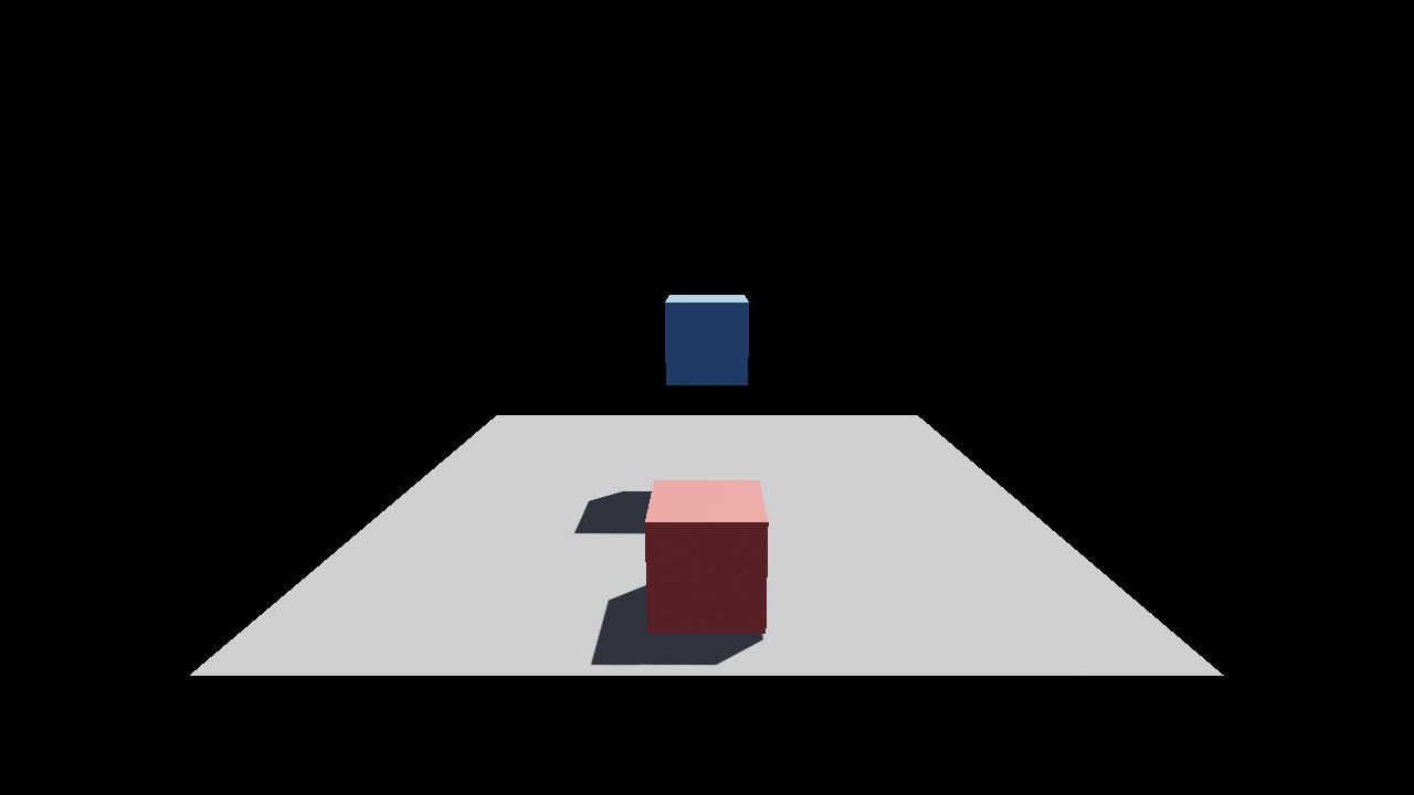 Rigid bodies stacked and falling in the physics demo